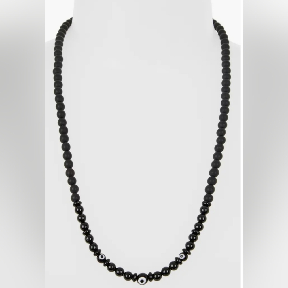 Caputo & Co. Evil Eye Beaded Necklace